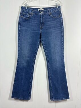 Levis 515 Bootcut Denim Blue Size 14 Long Jeans Womens Medium Wash Mid Rise